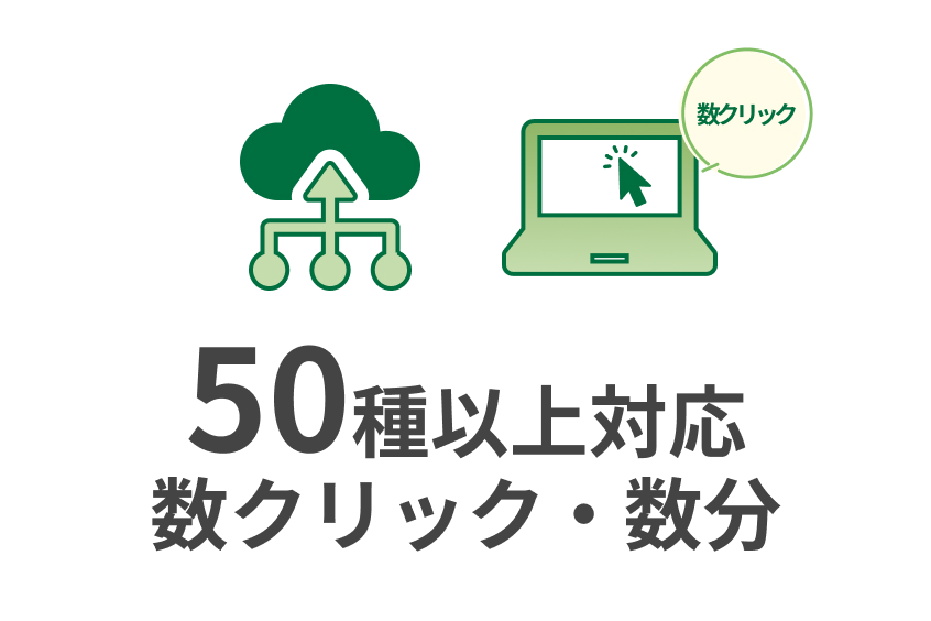 50種類以上の接続先に対応。オンプレからクラウドまで異種環境を統合